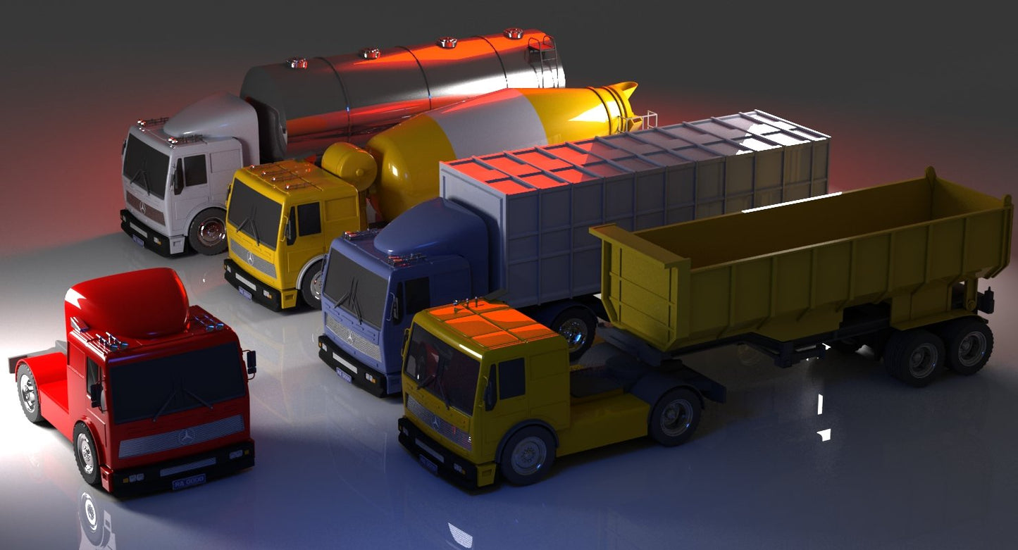 Truck collection 1 3D Model