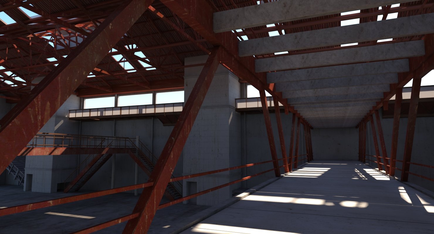 3D Warehouse Interior 03 - WireCASE
